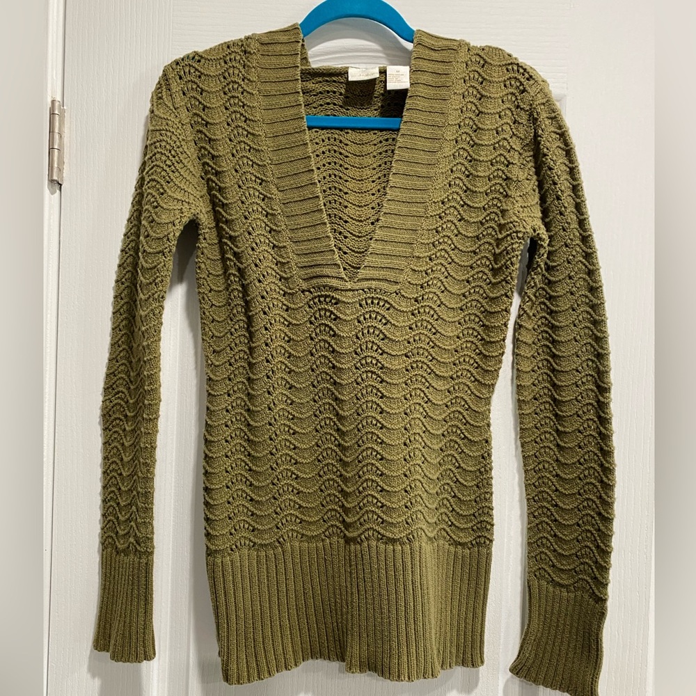 DAYTRIP MED GREEN SWEATER (H)